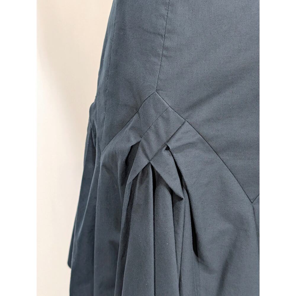 Christian Dior Boutique Paris Black Structured Pleated Mini Skirt 4 Made France - Picture 5 of 9
